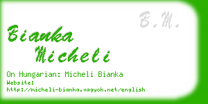 bianka micheli business card